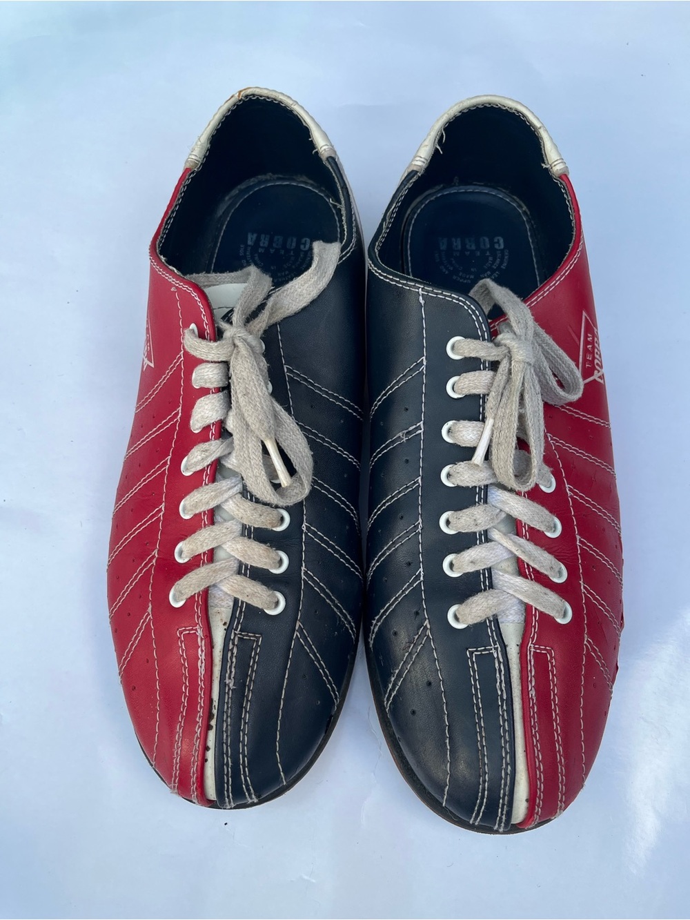 Red and White Men's Bowling Style Slip-On Loafers